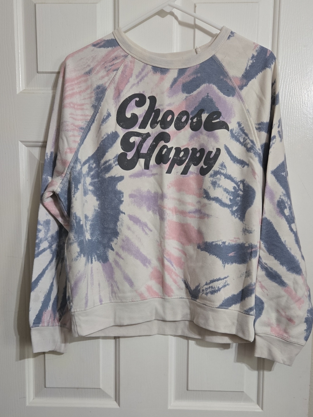 Grayson Threads Tie-Dye Sweatshirt in Cream, Pink & Blue